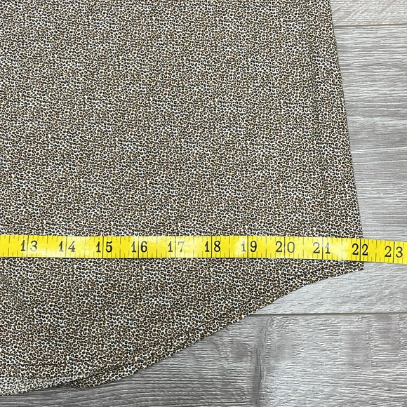 Zara Basic Cheetah Print V-Neck Button Down Tunic Blouse M - Picture 11 of 16